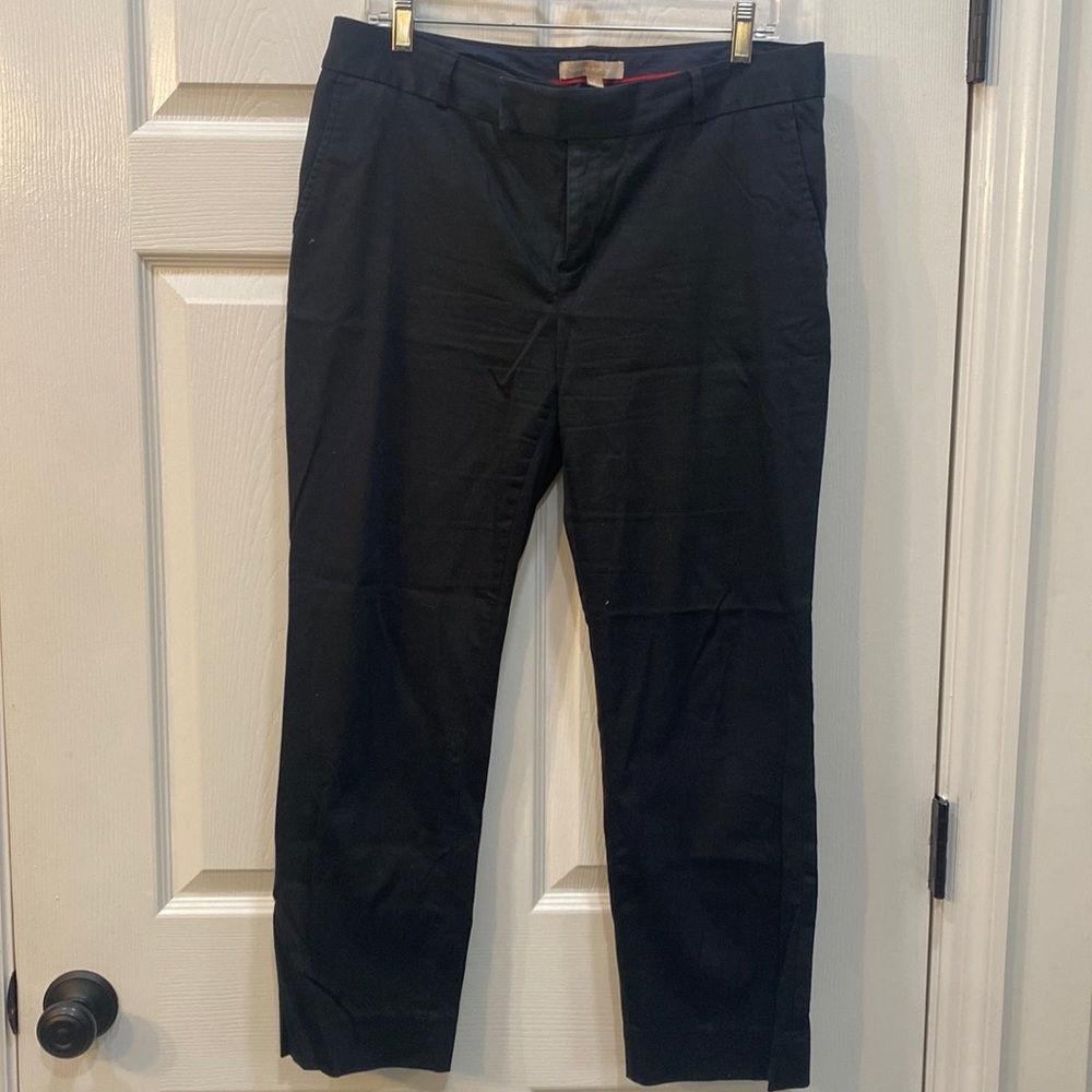 Banana Republic Summer 2013 black Hampton Sateen Crop - Sz 8.